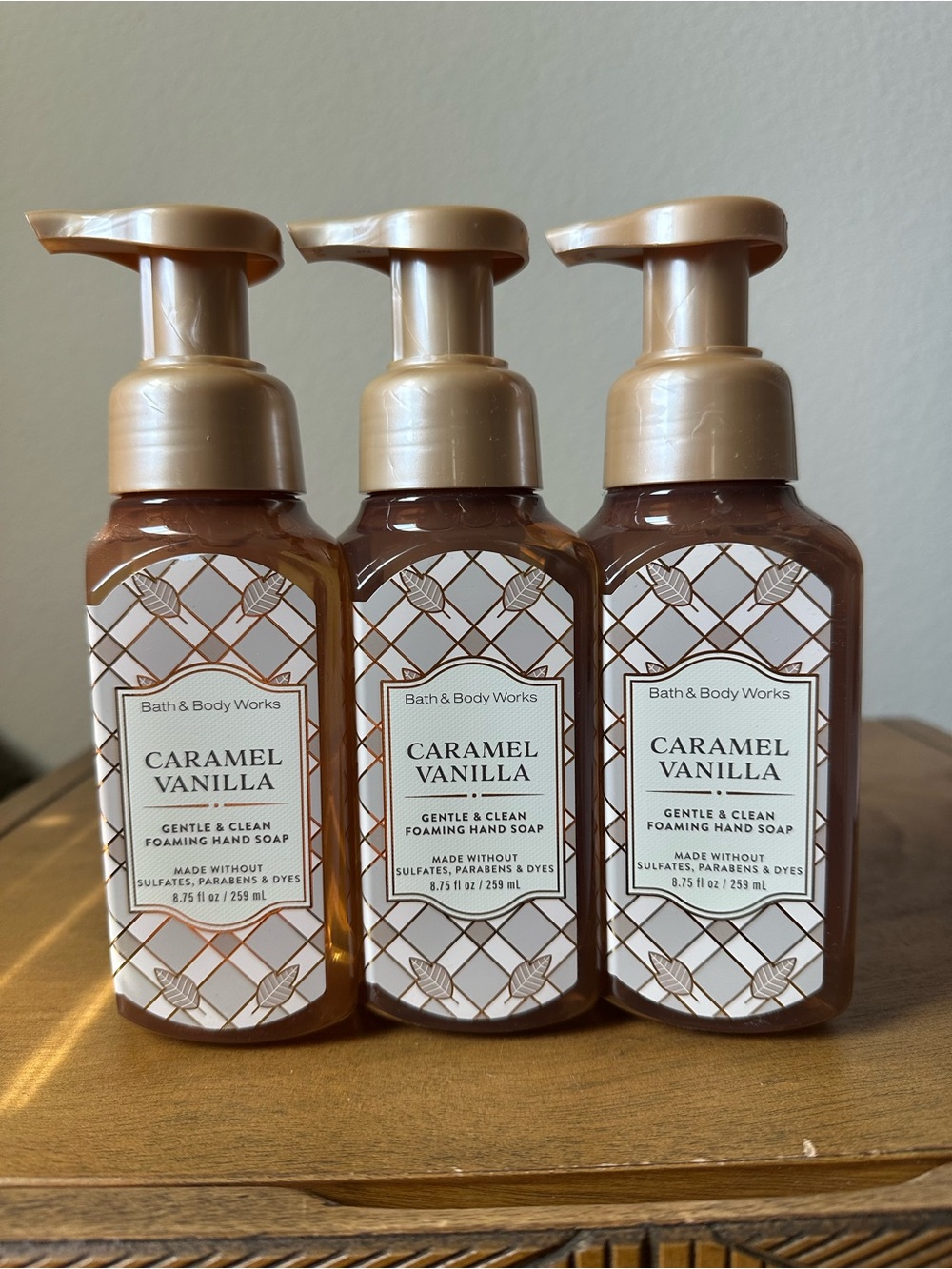 X3 Bath & Body Works Caramel Vanilla Foaming Hand Soaps NEW